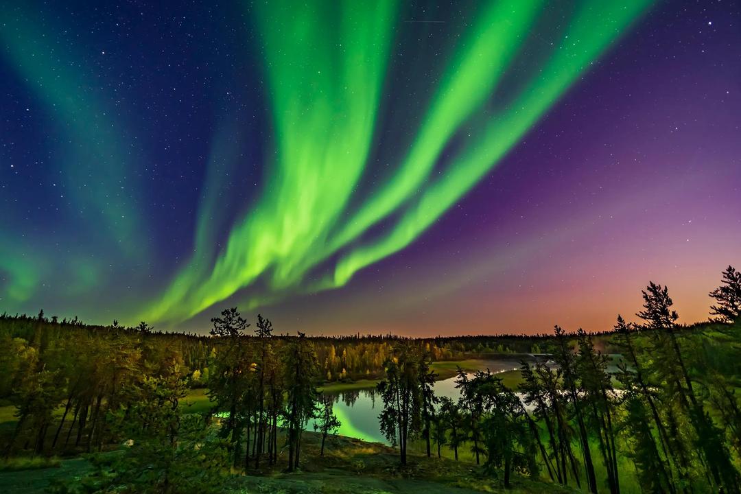 Rockies and Northern Lights Winter Wonderland